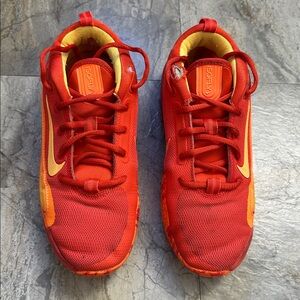 Orange and Yellow Nike IsoFly shoes GUC